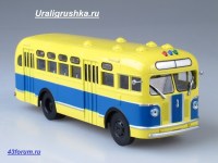 Коллекционная масштабная модель 1:43 Автобус ЗиС-155 желто-синий (Автоистория)